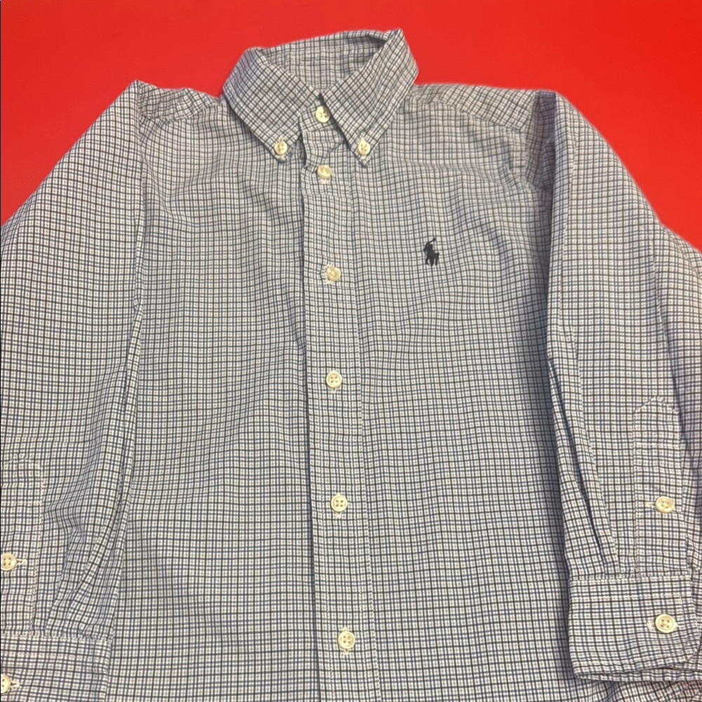 Excellent condition boys Polo by Ralph Lauren Blue Casual Button Down Shirt